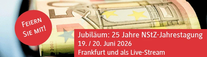 Banner zur Bewerbung der NStZ-Jahrestagung 2026