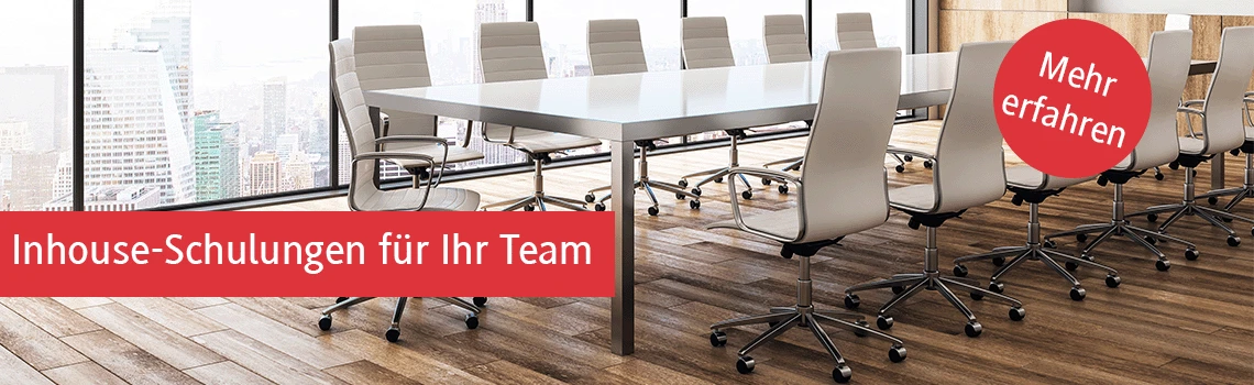 Banner zur Bewerbung unserer Inhouse-Schulungen